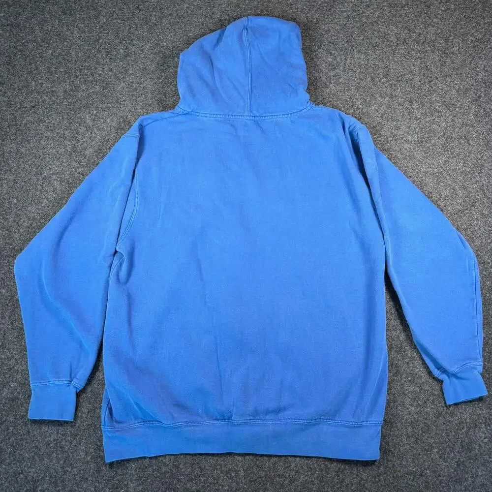 Osiris Y2K Hello My Shoes Are Name Tag Graphic Full Zip Hoodie Blue